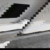 Comoda TV, Inarch, Imaj, 180x45 cm, PAL, Marmură albă/aur