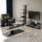 Set mobilier living, Kalune Design, Epsilon, PAL, Antracit / Negru