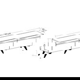 Set mobilier living, Inarch, Valentina, PAL, Alb / Safir