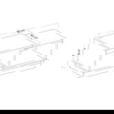 Set mobilier living, Inarch, Dizayn, PAL, Antracit / Nuc