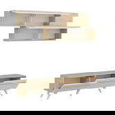 Comoda TV, Inarch, Amsterdam, 180x42x35 cm, PAL, Safir / Alb