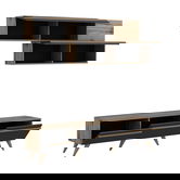 Comoda TV, Inarch, Amsterdam, 180x42x35 cm, PAL, Antracit / Nuc