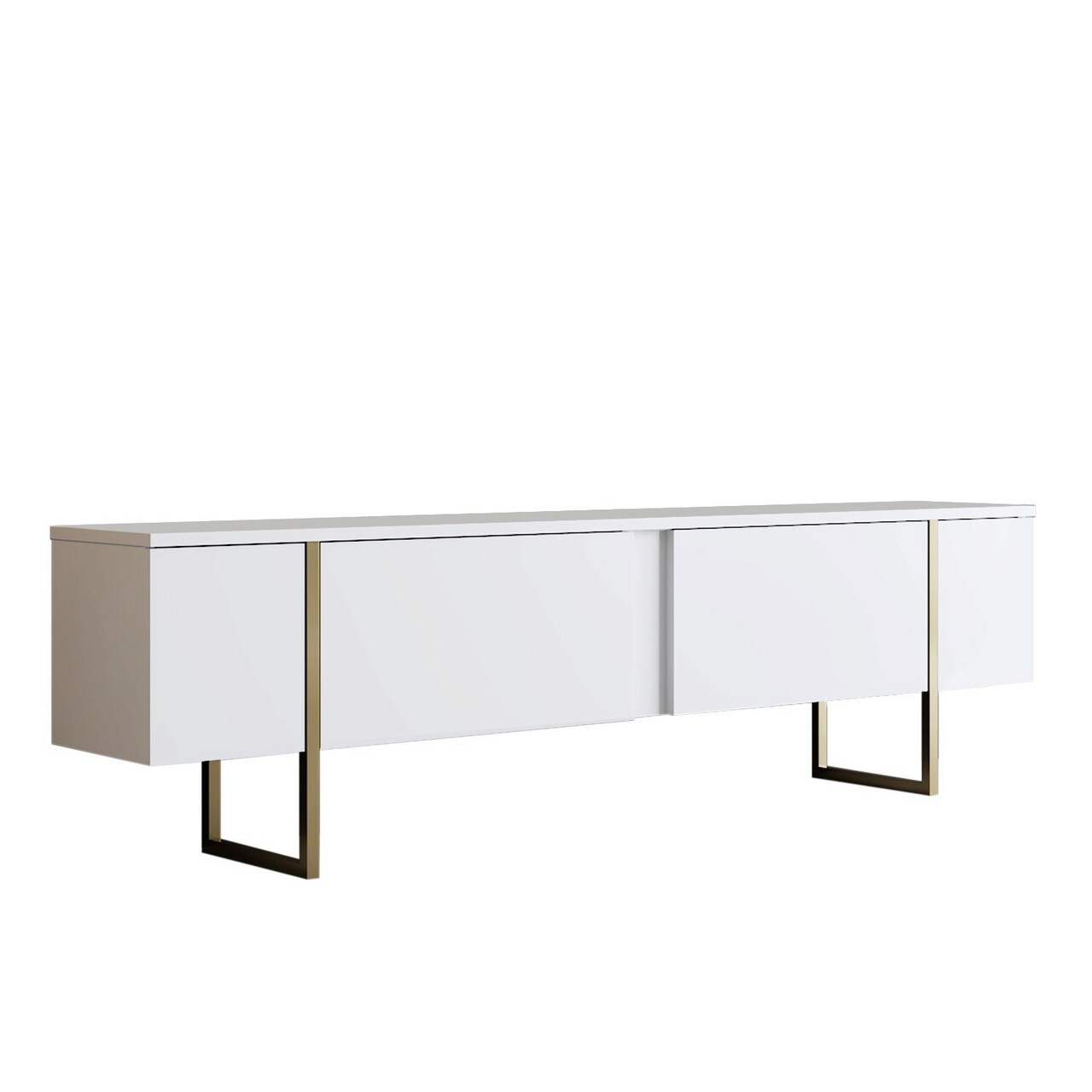 Set mobilier living, Bexley, Luxe Set, PAL, Alb/Auriu