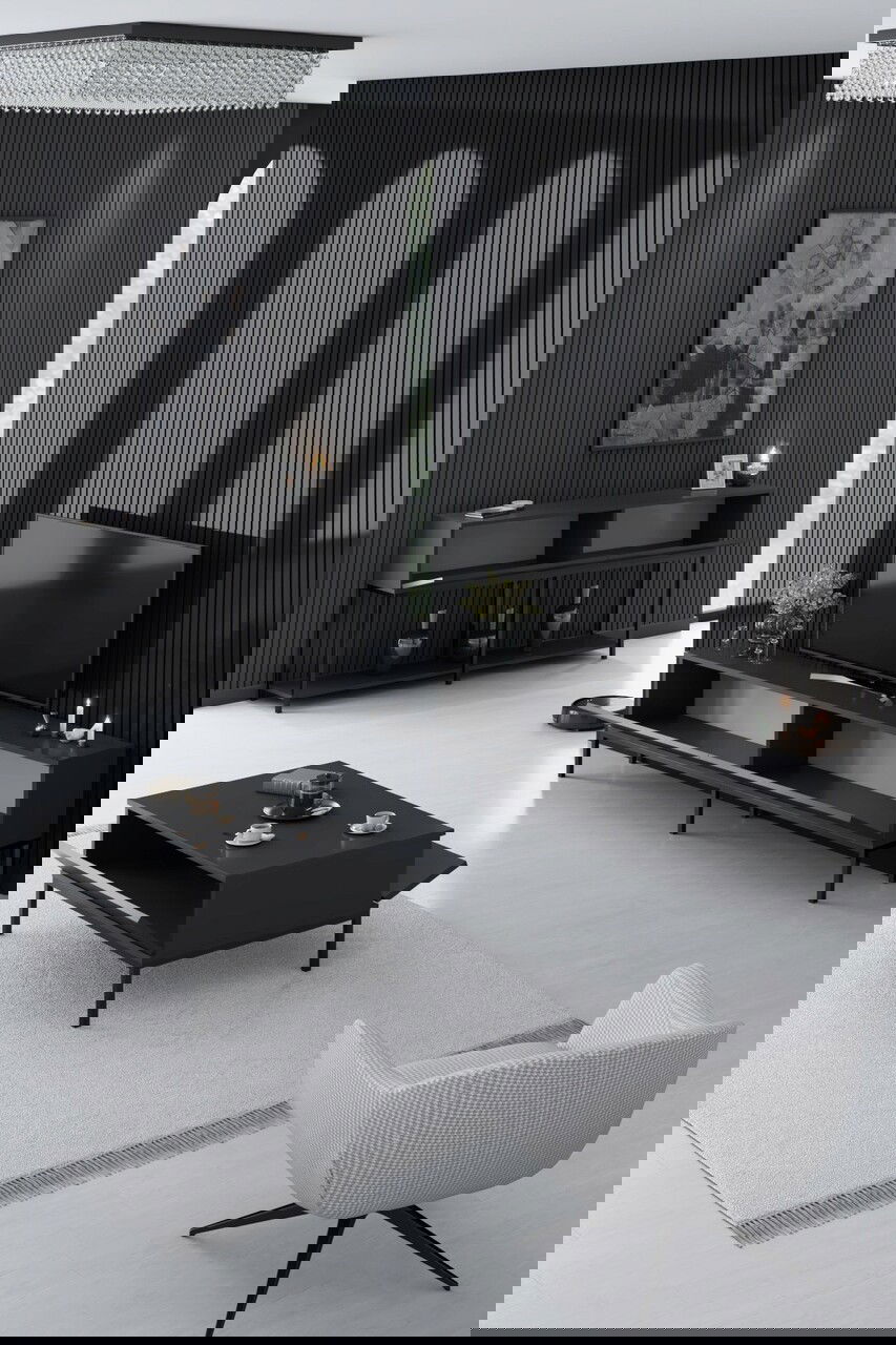 Set mobilier living, Bexley, Lord, PAL, Antracit / Negru