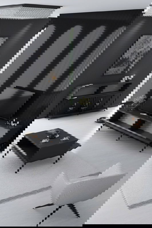 Set mobilier living, Bexley, Lord, PAL, Antracit / Negru