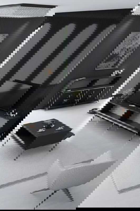 Set mobilier living, Bexley, Lord, PAL, Antracit / Argintiu