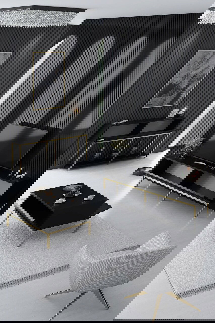 Set mobilier living, Bexley, Lord, PAL, Negru