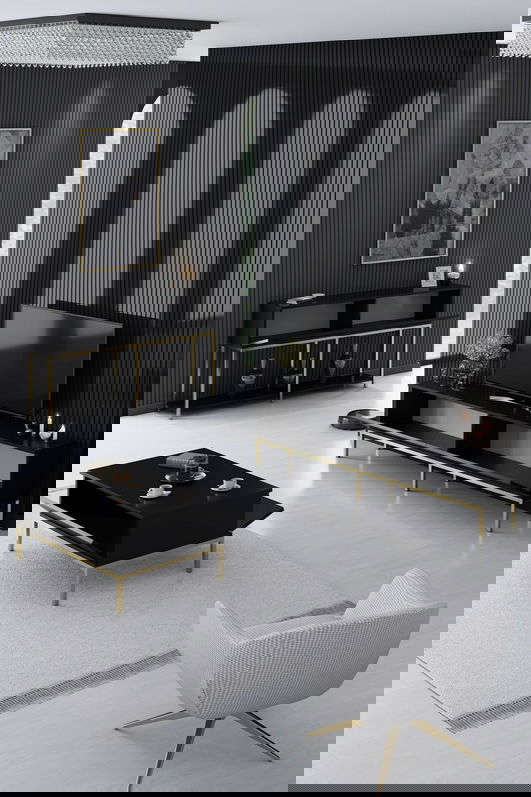 Set mobilier living, Bexley, Lord, PAL, Negru