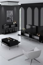 Set mobilier living, Bexley, Lord, PAL, Negru/Argintiu