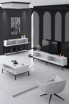 Set mobilier living, Bexley, Lord, PAL, Alb/Negru