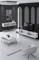 Set mobilier living, Bexley, Lord, PAL, Alb / Argintiu