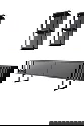 Set mobilier living, Bexley, Chrome Line Set, PAL, Antracit / Negru