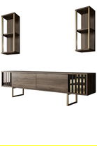 Set mobilier living, Bexley, Gold Line, PAL, Nuc / Negru