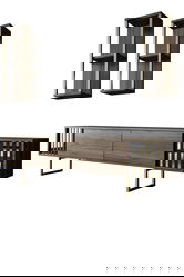 Set mobilier living, Bexley, Gold Line, PAL, Nuc / Negru