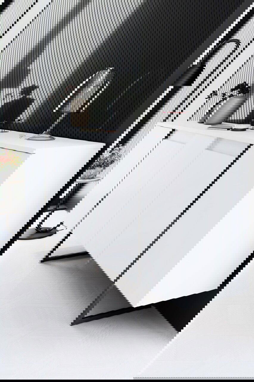 Set mobilier living, Bexley, Luxe, PAL, Alb/Negru