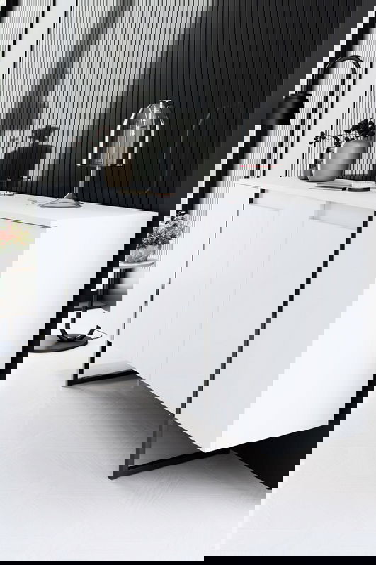 Set mobilier living, Bexley, Luxe, PAL, Alb/Negru