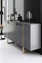 Set mobilier living, Bexley, Luxe, PAL, Antracit / Aur