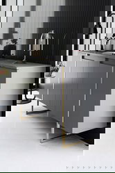 Set mobilier living, Bexley, Luxe, PAL, Antracit / Aur