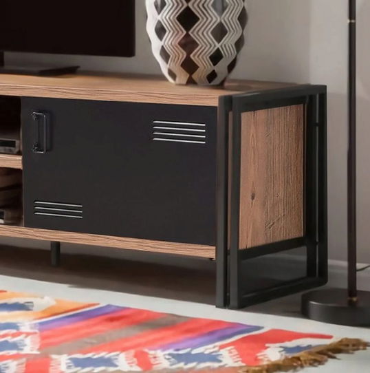 Set mobilier living, Sapphire, COSMO-TKM.12, PAL, Pin Atlantic / Negru