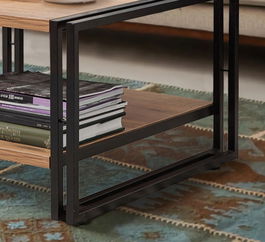 Set mobilier living, Sapphire, COSMO-TKM.13, PAL, Pin Atlantic / Negru