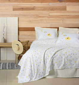 Set cuvertura pique dubla, L'essentiel Maison, Dolce, Galben