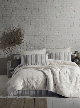 Lenjerie de pat dubla, L'essentiel Maison, Jade, Albastru navy