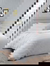 Lenjerie de pat pentru o persoana 2 piese, L'essentiel Maison, Max Yollu Saten, Bumbac;Poliester, Alb