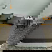 Set de pat dublu (cearceaf cu elastic si perne) 3 piese, L'essentiel Maison, Basic, 65% bumbac/35% poliester, Fumuriu