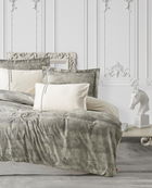 Lenjerie de pat dubla, L'essentiel Maison, Sendero, Kaki / Ecru