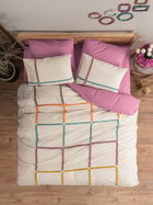 Lenjerie de pat dubla, L'essentiel Maison, Insula, Roz Pădure / Crem / Mentă / Portocaliu / Muștar