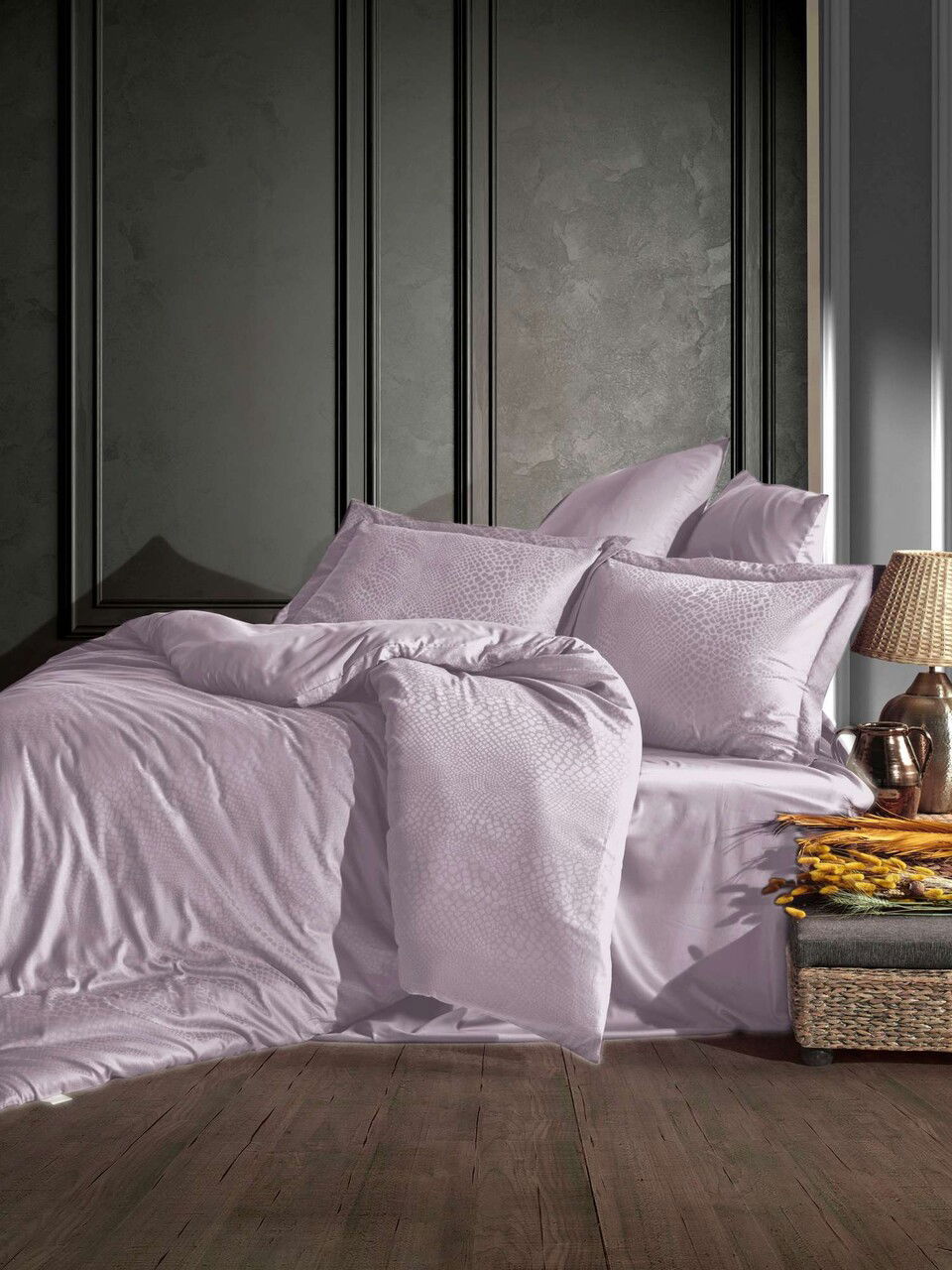 Lenjerie de pat dubla, L'essentiel Maison, Austin v2, Lila