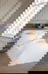 Lenjerie de pat pentru o persoana 2 piese, L'essentiel Maison, Water Yollu Saten, Bumbac;Poliester, Alb