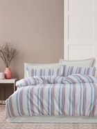 Lenjerie de pat dubla 3 piese, L'essentiel Maison, Zagreb, Bumbac;Poliester, Rosu albastru