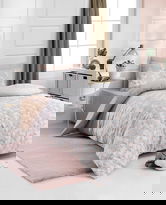 Lenjerie de pat pentru o persoana, L'essentiel Maison, Piti Yaprak, 65% bumbac/35% poliester, Roz prafuit