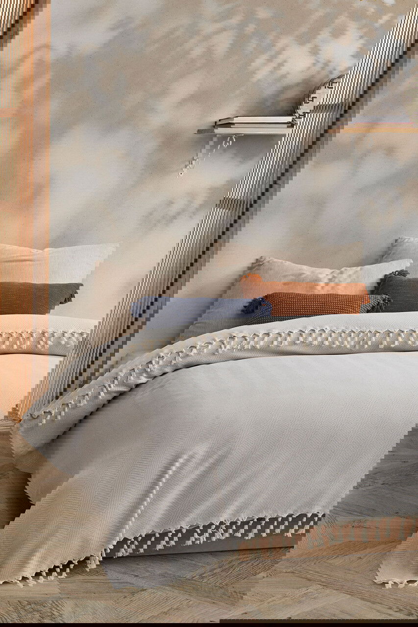 Cuvertura matlasata dubla, L'essentiel Maison, Ermes, Gri deschis