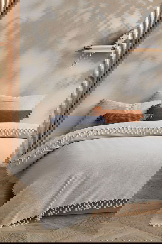 Cuvertura matlasata dubla, L'essentiel Maison, Ermes, Gri deschis