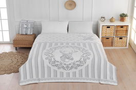 Patura Double, L'essentiel Maison, Cotton Klaus, Gri/Alb