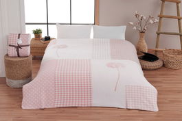 Patura Double, L'essentiel Maison, Cotton Rita, Roz/Alb