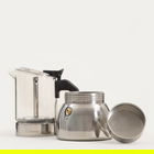 Cafetiera Vetro Mokka, Homla, 10.20x18.50 cm, 300 ml, sticla/inox/plastic, transparent/negru