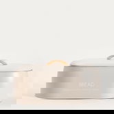 Cutie pentru paine Flora, Homla, 36x20x13 cm, metal/lemn, bej