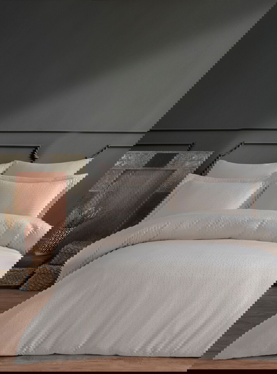 Lenjerie de pat dubla, L'essentiel Maison, Catena, Crem