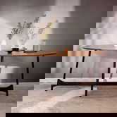 Masuta de cafea Savelma, Homla, 120x60x45 cm, MDF/metal, natur/negru