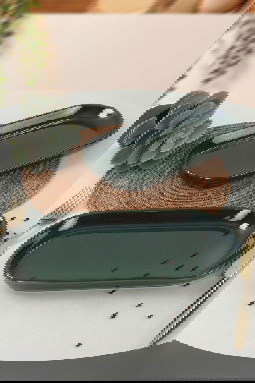 Set platouri servire, Hermia, 275KRM1421, Dishwasher - safe up to 60 °C / Microwave - safe, Verde