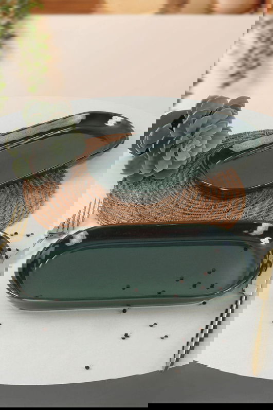 Set platouri servire, Hermia, 275KRM1421, Dishwasher - safe up to 60 °C / Microwave - safe, Verde