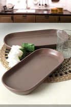 Set platouri servire, Keramika, 275KRM1887, Ceramica , Nu absoarbe apa, Grej