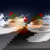 Platou cu picior pentru tort Lily, Ambition, 32 cm, sticla, alb