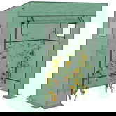 Outsunny Seră de grădină murală adăpostită cu 1 ușă înrolabilă, folie PE renforțată, 2 ferestre, dim. 196L x 77l x 197/178H cm | Aosom Romania