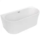 Cada freestanding semirotunda Spatio Sola acril 160x75 cm, alb