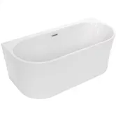 Cada freestanding semirotunda Spatio Sola acril 160x75 cm, alb