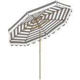 Outsunny Umbrelă de gradina exterioară umbrelă înclinabilă octogonală cu manivelă material 180 g/m² Ø 2,7 x 2,4 m gri deschis | Aosom Romania
